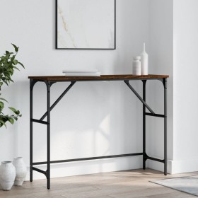 Engineered wood brown oak console table 100x32x75 cm by , Side tables - Ref: Foro24-834059, Price: 38,19 €, Discount: %