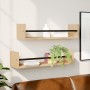 Wall shelves with 2 oak Sonoma bars 60x16x14 cm by , Shelves and shelves - Ref: Foro24-835435, Price: 28,71 €, Discount: %