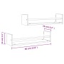 Wall shelves with 2 oak Sonoma bars 60x16x14 cm by , Shelves and shelves - Ref: Foro24-835435, Price: 28,71 €, Discount: %