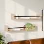 Wall shelves with 2 oak Sonoma bars 80x16x14 cm by , Shelves and shelves - Ref: Foro24-835440, Price: 36,18 €, Discount: %