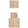 Wall shelves with 2 oak Sonoma bars 80x16x14 cm by , Shelves and shelves - Ref: Foro24-835440, Price: 36,18 €, Discount: %