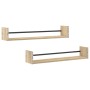 Wall shelves with 2 oak Sonoma bars 80x16x14 cm by , Shelves and shelves - Ref: Foro24-835440, Price: 36,18 €, Discount: %