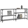 Engineered wood gray Sonoma console table 180x29x76.5 cm by , Side tables - Ref: Foro24-835477, Price: 75,46 €, Discount: %