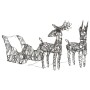 Christmas reindeer and sleigh with 160 warm white LED rattan by , Christmas lights - Ref: Foro24-372167, Price: 60,45 €, Disc...