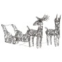 Christmas reindeer and sleigh made of rattan with 320 warm white LEDs by , Christmas lights - Ref: Foro24-3200677, Price: 141...