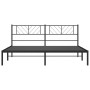 Estructura de cama con cabecero metal negro 183x213 cm de , Camas y somieres - Ref: Foro24-372184, Precio: 102,99 €, Descuent...