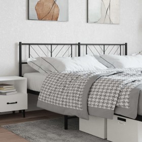 Black metal headboard 160 cm by , Headboards and footboards - Ref: Foro24-372214, Price: 29,91 €, Discount: %