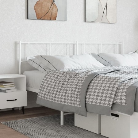 Cabecero de metal blanco 160 cm de , Cabeceros y pies de cama - Ref: Foro24-372263, Precio: 30,99 €, Descuento: %