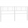 Cabecero de metal blanco 160 cm de , Cabeceros y pies de cama - Ref: Foro24-372263, Precio: 30,99 €, Descuento: %