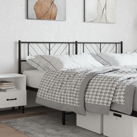 Cabecero de metal negro 193 cm de , Cabeceros y pies de cama - Ref: Foro24-372216, Precio: 33,99 €, Descuento: %