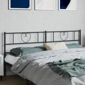 Black metal headboard 193 cm by , Headboards and footboards - Ref: Foro24-355500, Price: 31,46 €, Discount: %