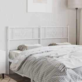 Cabecero de metal blanco 135 cm de , Cabeceros y pies de cama - Ref: Foro24-355348, Precio: 33,99 €, Descuento: %