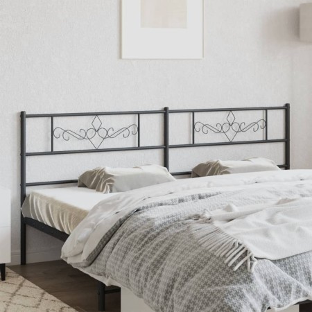 Black metal headboard 180 cm by , Headboards and footboards - Ref: Foro24-355303, Price: 33,90 €, Discount: %