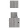 Estantes de pared con barras 2 uds gris Sonoma 80x16x14 cm de , Estantes y estanterías - Ref: Foro24-835442, Precio: 32,91 €,...