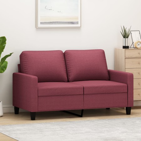 Two-seater red wine fabric sofa, 120 cm by , Sofas - Ref: Foro24-359161, Price: 227,54 €, Discount: %