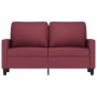 Two-seater red wine fabric sofa, 120 cm by , Sofas - Ref: Foro24-359161, Price: 227,54 €, Discount: %