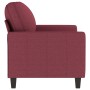 Two-seater red wine fabric sofa, 120 cm by , Sofas - Ref: Foro24-359161, Price: 227,54 €, Discount: %