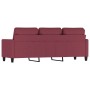 Sofá de 3 plazas de tela rojo tinto 180 cm de , Sofás - Ref: Foro24-359177, Precio: 298,72 €, Descuento: %