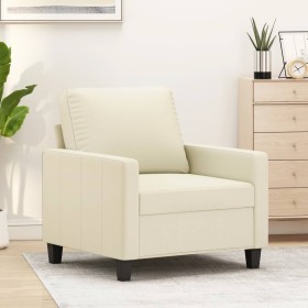 Sillón cuero sintético crema 60 cm de , Sofás - Ref: Foro24-359128, Precio: 154,99 €, Descuento: %