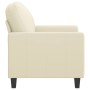 Sillón cuero sintético crema 60 cm de , Sofás - Ref: Foro24-359128, Precio: 154,02 €, Descuento: %