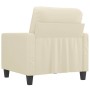 Sillón cuero sintético crema 60 cm de , Sofás - Ref: Foro24-359128, Precio: 154,02 €, Descuento: %