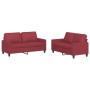 2-piece red dyed faux leather sofa set with cushions by , Sofas - Ref: Foro24-3201411, Price: 486,67 €, Discount: %