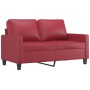 Sofagarnitur mit 2 Stück Kissen Kunstleder rot rot von , Sofas - Ref: Foro24-3201411, Preis: 486,67 €, Rabatt: %