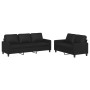 2-piece black faux leather sofa set with cushions by , Sofas - Ref: Foro24-3201418, Price: 520,54 €, Discount: %