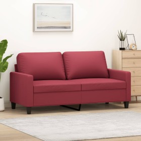 2-Sitzer-Sofa aus Kunstleder weinrot 140 cm von , Sofas - Ref: Foro24-359140, Preis: 243,51 €, Rabatt: %