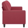 Sofá de 2 plazas de cuero sintético rojo vino 140 cm de , Sofás - Ref: Foro24-359140, Precio: 243,51 €, Descuento: %