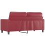 Sofá de 2 plazas de cuero sintético rojo vino 140 cm de , Sofás - Ref: Foro24-359140, Precio: 243,51 €, Descuento: %