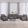 4-piece gray faux leather sofa set with cushions by , Sofas - Ref: Foro24-3201405, Price: 707,09 €, Discount: %