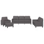 4-piece gray faux leather sofa set with cushions by , Sofas - Ref: Foro24-3201405, Price: 707,09 €, Discount: %