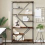 Engineered wood and smoked oak steel shelving unit 91x36x176cm by , Bookcases and shelves - Ref: Foro24-835416, Price: 75,10 ...