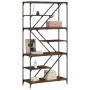 Engineered wood and smoked oak steel shelving unit 91x36x176cm by , Bookcases and shelves - Ref: Foro24-835416, Price: 75,10 ...