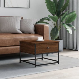 Engineered wood brown oak coffee table 51x51x40 cm by , Coffee table - Ref: Foro24-833979, Price: 40,96 €, Discount: %