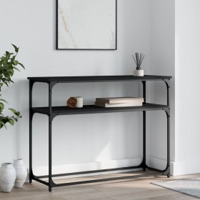 Black engineered wood console table 100x35.5x75 cm by , Side tables - Ref: Foro24-834065, Price: 53,00 €, Discount: %