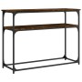 Mesa consola madera de ingeniería roble ahumado 100x35,5x75 cm de , Mesas auxiliares - Ref: Foro24-834067, Precio: 50,24 €, D...