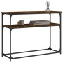 Mesa consola madera de ingeniería roble ahumado 100x35,5x75 cm de , Mesas auxiliares - Ref: Foro24-834067, Precio: 50,24 €, D...