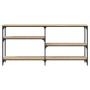 Mesa consola madera de ingeniería roble Sonoma 160x29x75 cm de , Mesas auxiliares - Ref: Foro24-834086, Precio: 83,21 €, Desc...