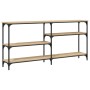 Mesa consola madera de ingeniería roble Sonoma 160x29x75 cm de , Mesas auxiliares - Ref: Foro24-834086, Precio: 83,21 €, Desc...