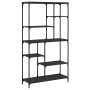 Engineered wood and black steel shelf 99x35.5x176 cm by , Bookcases and shelves - Ref: Foro24-835409, Price: 94,91 €, Discoun...