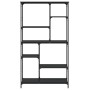 Engineered wood and black steel shelf 99x35.5x176 cm by , Bookcases and shelves - Ref: Foro24-835409, Price: 94,91 €, Discoun...