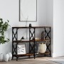 Engineered wood smoked oak console table 100x28x80.5 cm by , Side tables - Ref: Foro24-835421, Price: 47,25 €, Discount: %