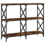 Mesa consola madera de ingeniería roble ahumado 100x28x80,5 cm de , Mesas auxiliares - Ref: Foro24-835421, Precio: 47,25 €, D...