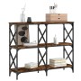 Engineered wood smoked oak console table 100x28x80.5 cm by , Side tables - Ref: Foro24-835421, Price: 47,25 €, Discount: %