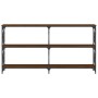 Engineered wood brown oak console table 156x28x80.5 cm by , Side tables - Ref: Foro24-835428, Price: 62,99 €, Discount: %