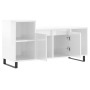 Mueble de TV madera contrachapada blanco brillo 100x35x55 cm de , Muebles TV - Ref: Foro24-831326, Precio: 71,63 €, Descuento: %