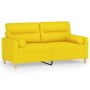 Sofá de 2 plazas con cojines tela amarillo claro 140 cm de , Sofás - Ref: Foro24-3200826, Precio: 257,06 €, Descuento: %