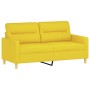 Sofá de 2 plazas con cojines tela amarillo claro 140 cm de , Sofás - Ref: Foro24-3200826, Precio: 257,06 €, Descuento: %